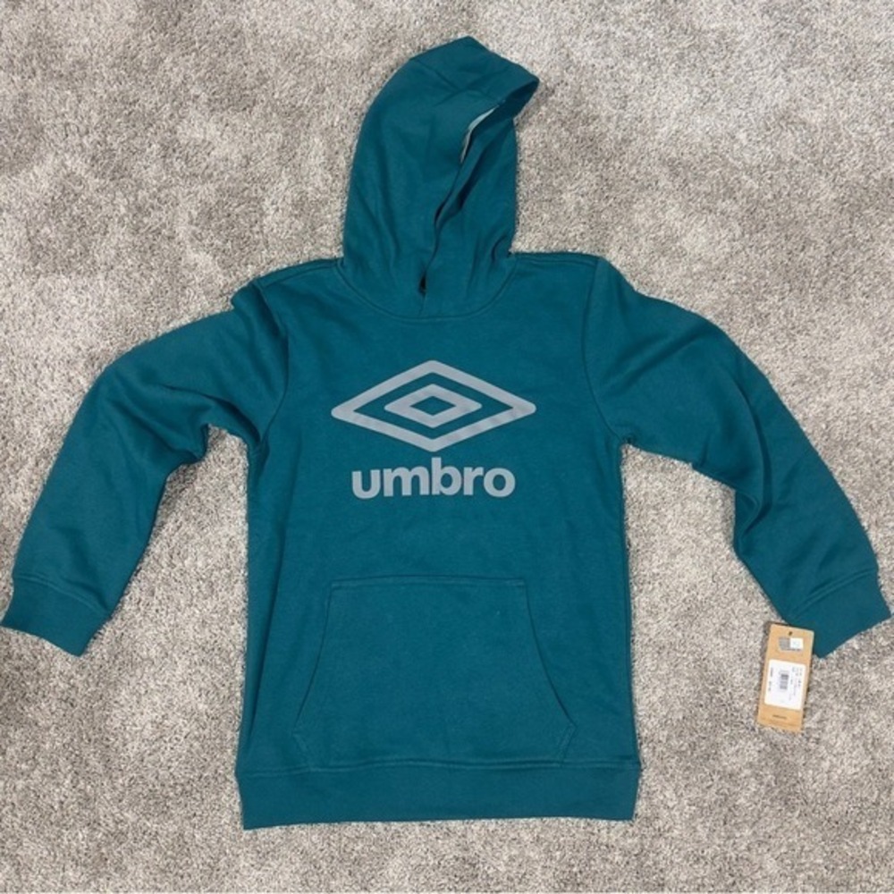Umbro Kids Teal Green Hoodie | Size L | New With Tags - Picture 2 of 7